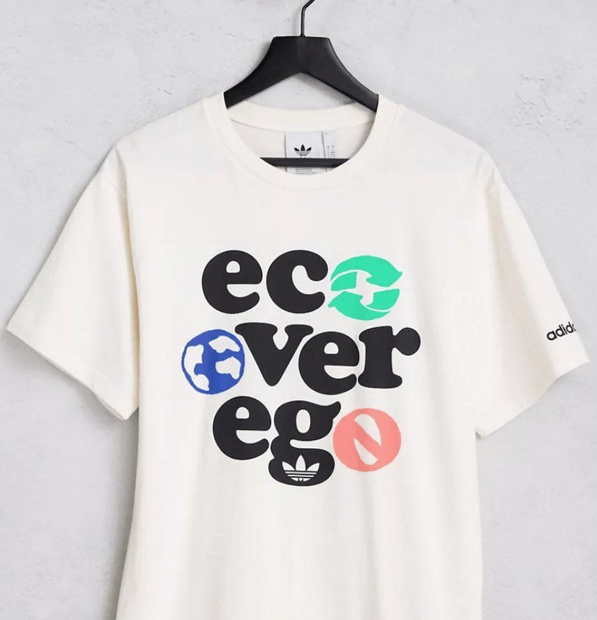 a white shirt with black text on it