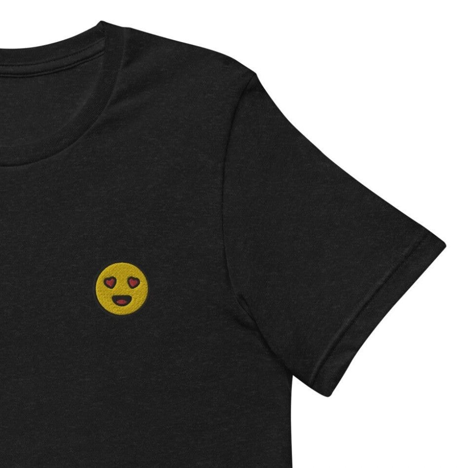 emoji embroidered tshirt