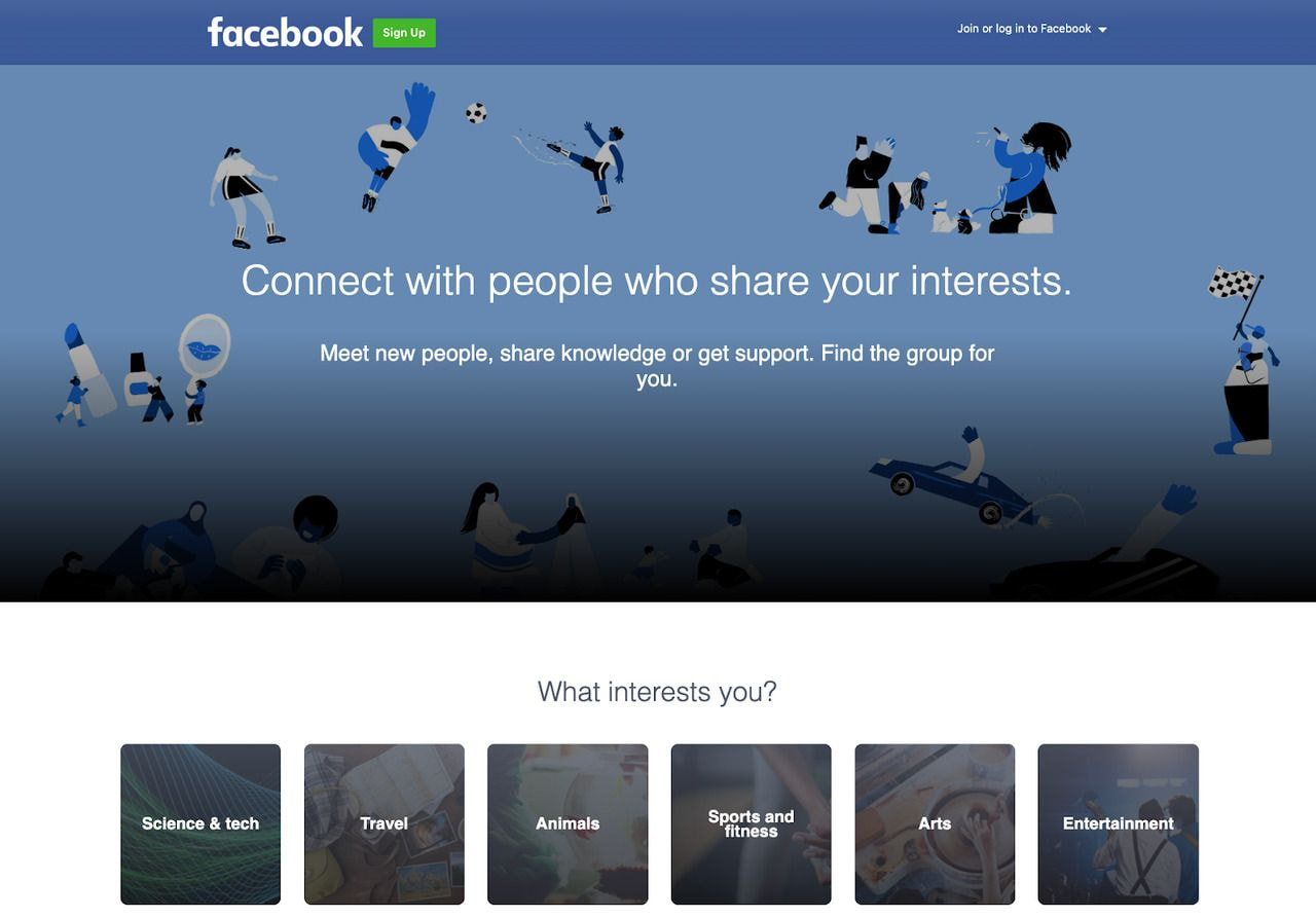 facebook group homepage