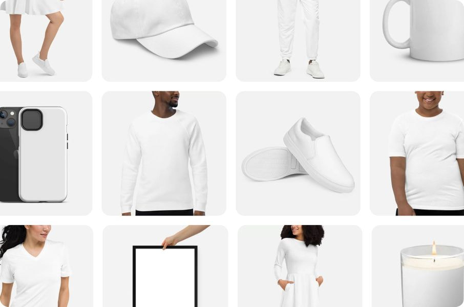 a preview of Printful product catalog