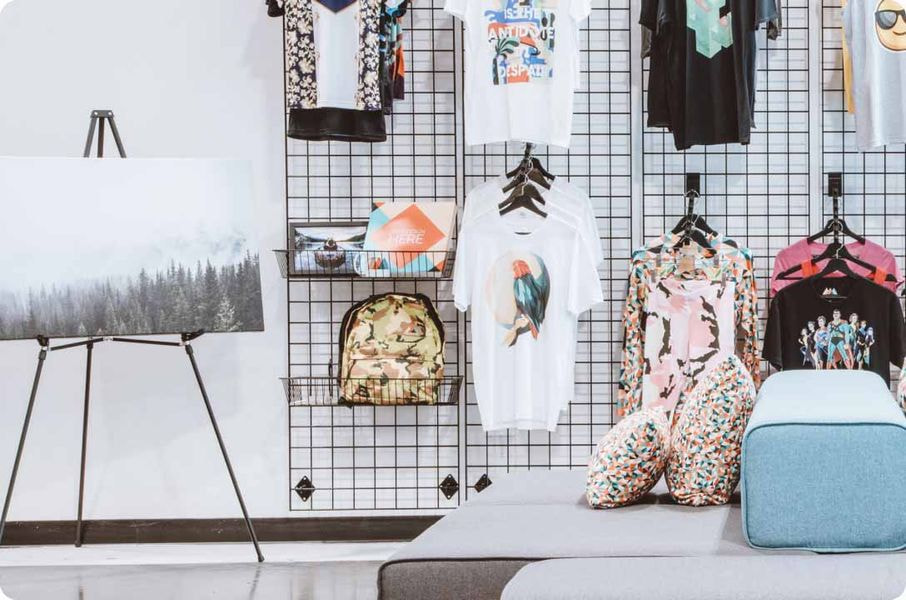 showcase of different products